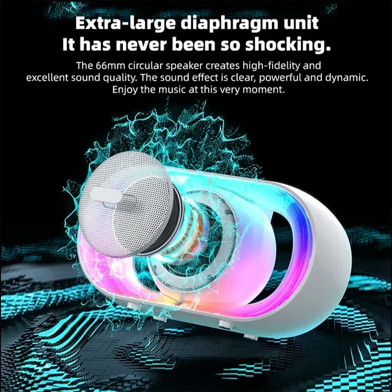 Открытый кемпинг RGB ночник Bluetooth 5,3 динамик крутой настольный атмосферный беспроводной звуковой ящик для мобильного телефона сабвуфер