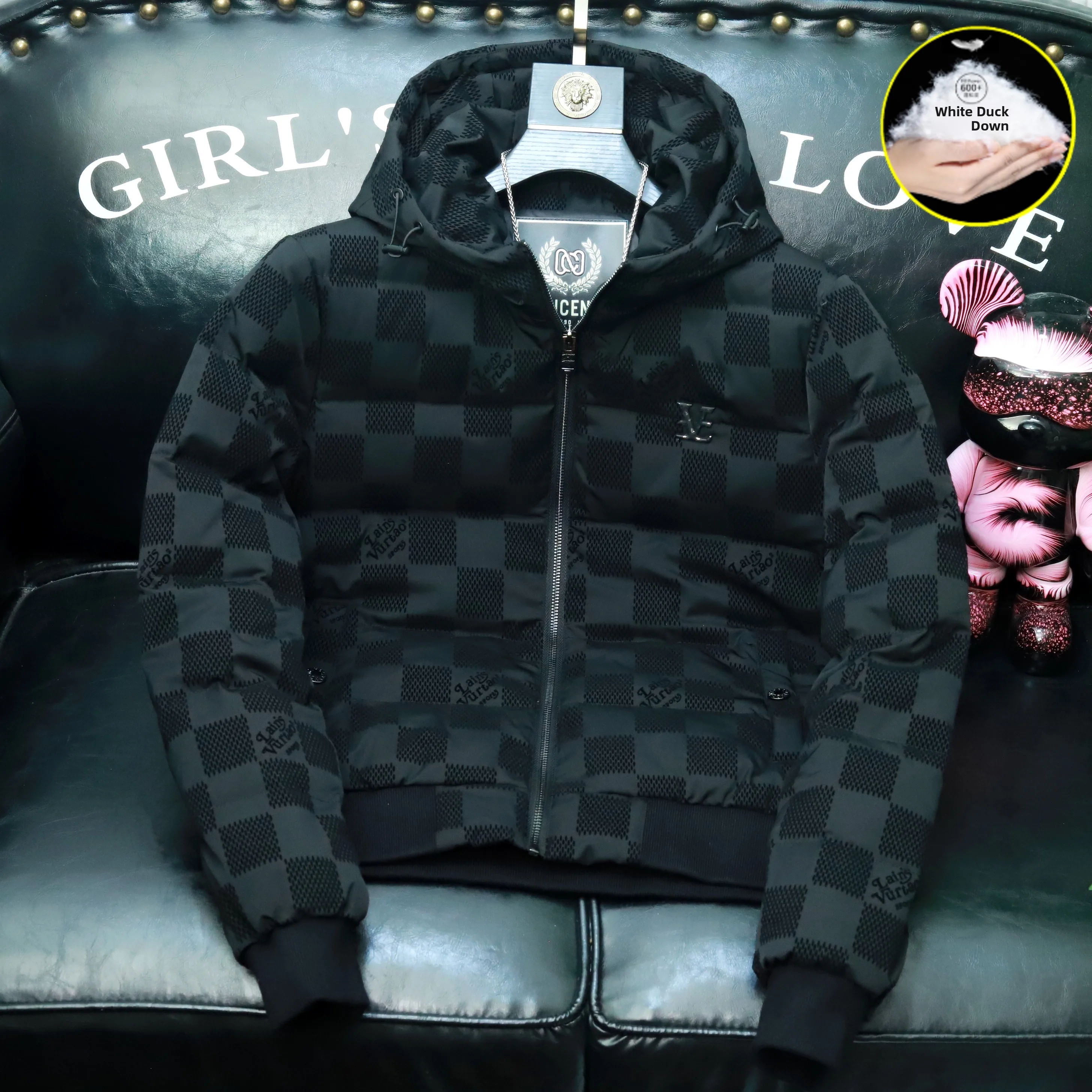 

High Quali European Sle Men's down Jaet 90 White Du down ort Thiened Hooded Warmth Outerwear plus Size Polyester ...