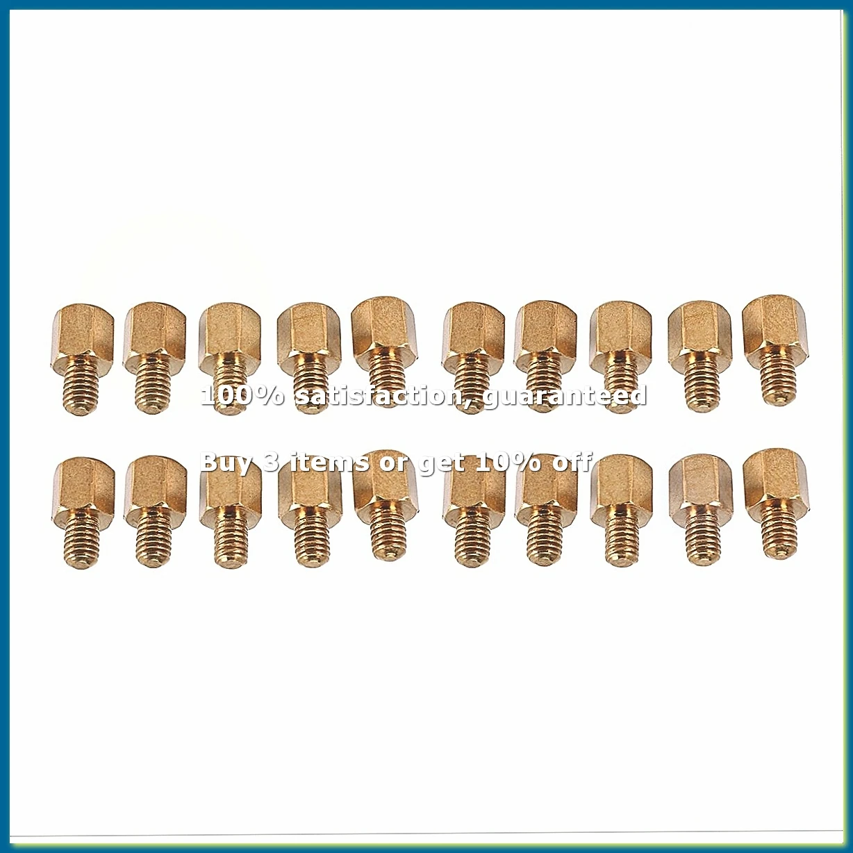 20 pcs PC PCB Mainboard Spacer Hexagonal Brass M3 * 5 + 4 mm-A27I