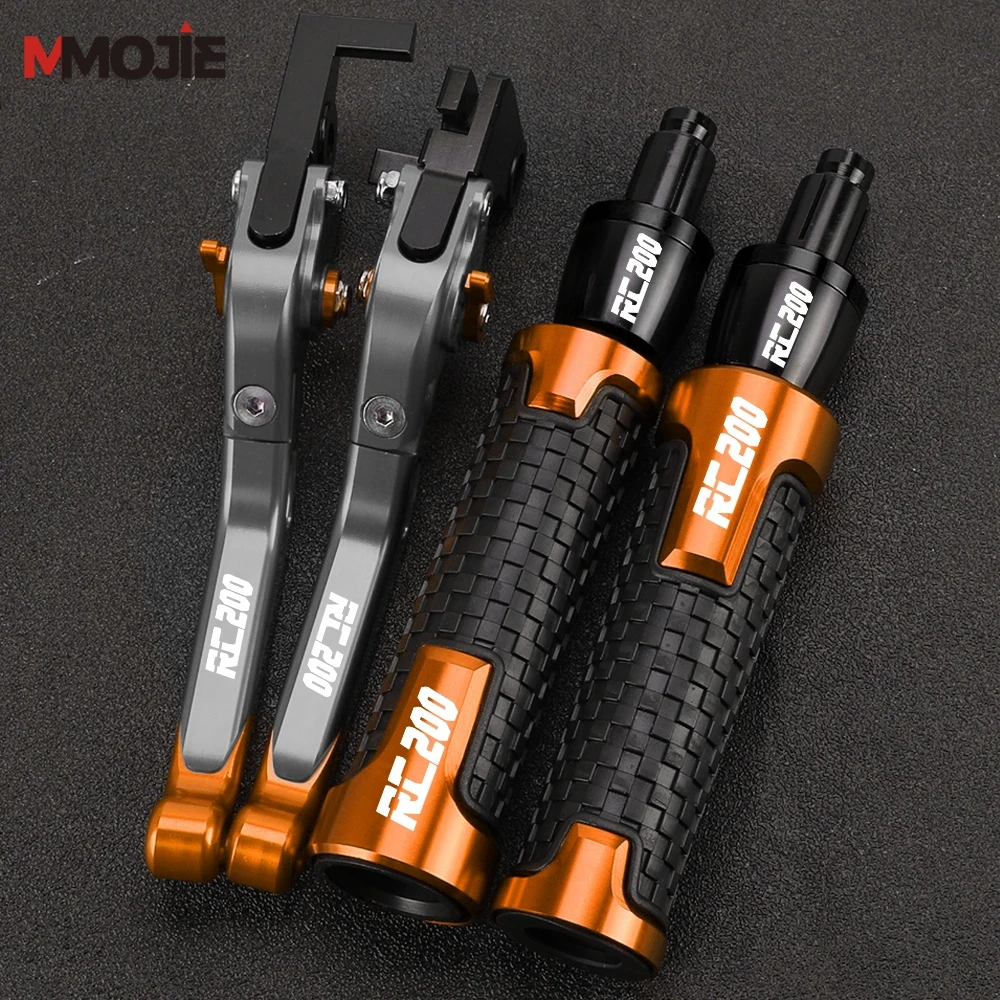 ل KTM RC200 RC 200 2014 2015 2016-2017 طوي دواسة فرامل عتلات دراجة نارية 7/8 ''22 مللي متر المقود مقبض القبضات ينتهي