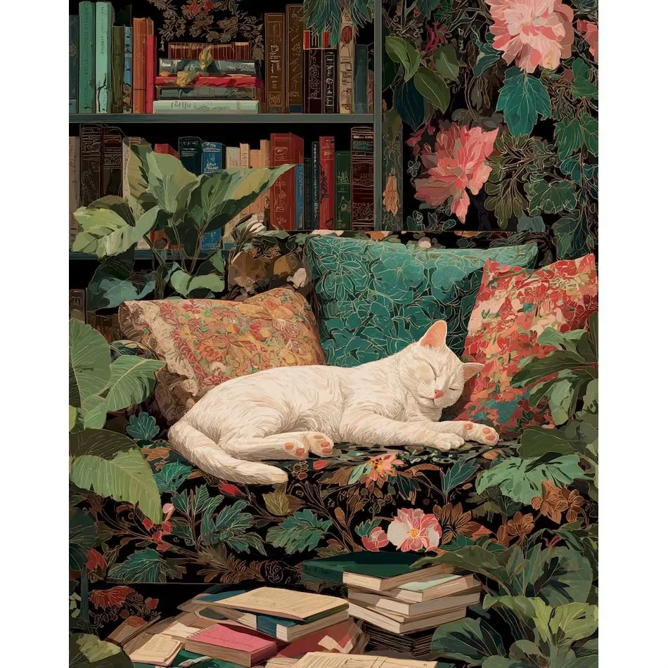 

Pet Cat Indoor Animals Jigsaw Puzzles for Adults Focus Enhancement Therapy Office Decor Meaningful Retirement Gift