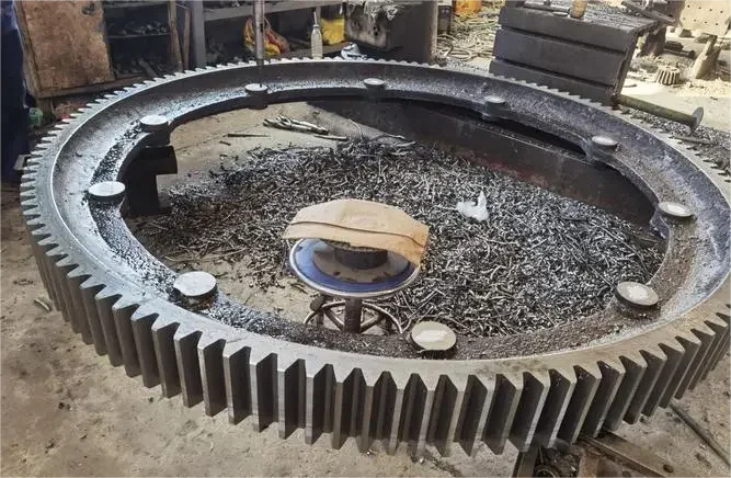 Professional Factory Production Custom Large Ring Gear for Concrete Mixer Kiln Girth Gear Dryer Large Ring Gear