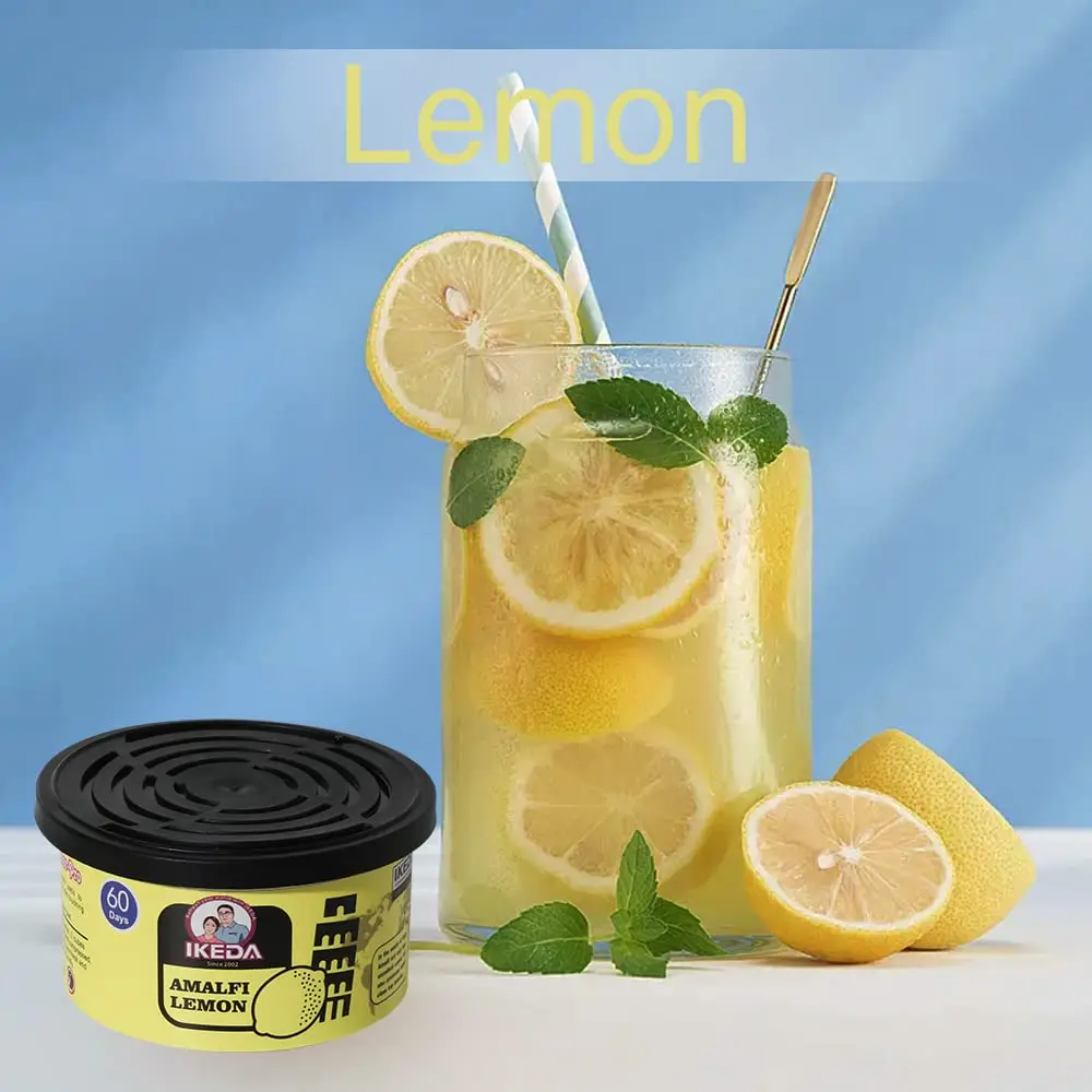 Car Air Fresheners:  Lemon Scent | Organic Cans | Odor Eliminator Essential | Long-Lasting | Strong Fragrance | For Home Closet