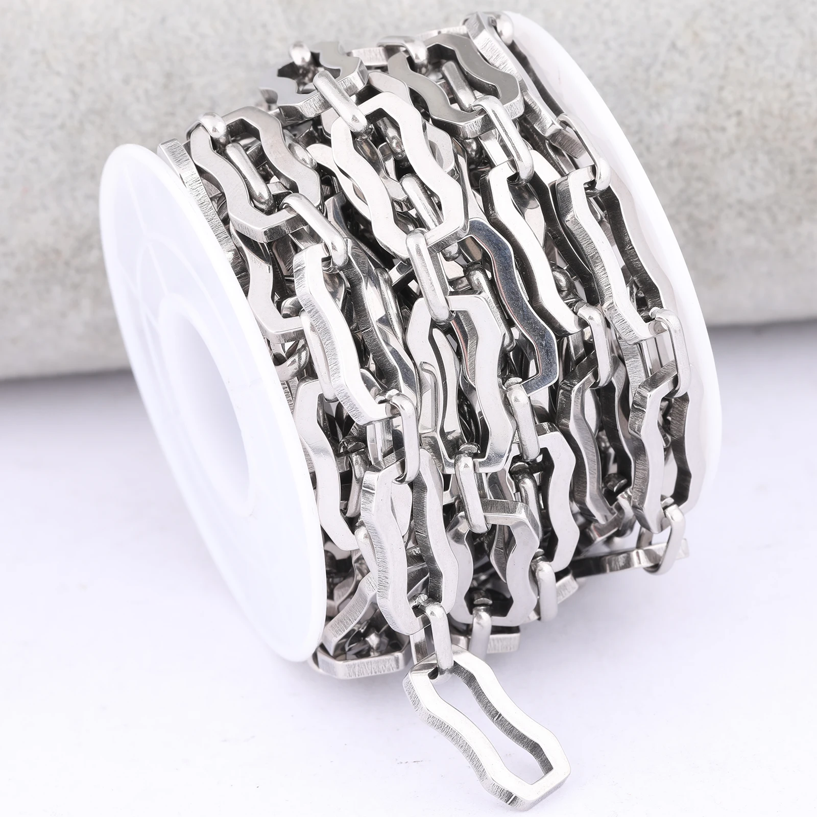 1 Meter Stainless Steel Jewelry Link Chains For Bracelet Necklace Making Diy Anklet Pendant Craft Accessories