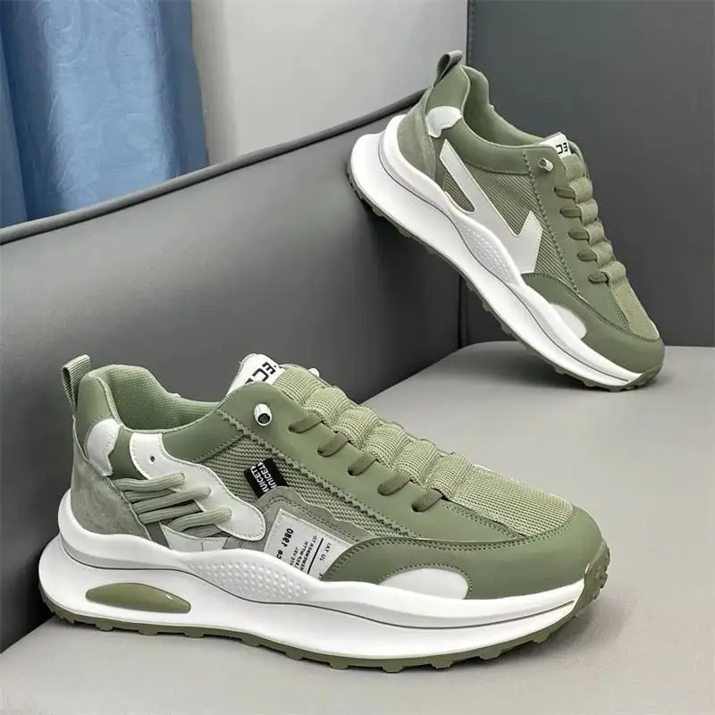 

Мужские кроссовки, летние сетчатые мокасины, кожаные спортивные кроссовки на шнуровке, повседневные кроссовки Four Seasons, мужские удобные кроссовки Forrest Gump