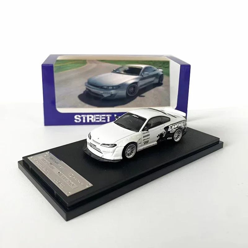 Street Weapon 1:64 Model Car Silvia S15 Pandem Rocket Bunny Refitting Alloy Sport Vehicle