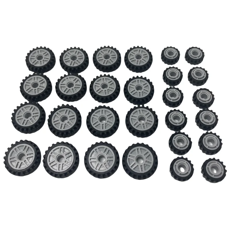 70PCS Building Blocks Wheel Tire MOC Bricks Car Track Vehicle Parts Accessories 40687 42610 92402 61254 56902 Compatile view 5