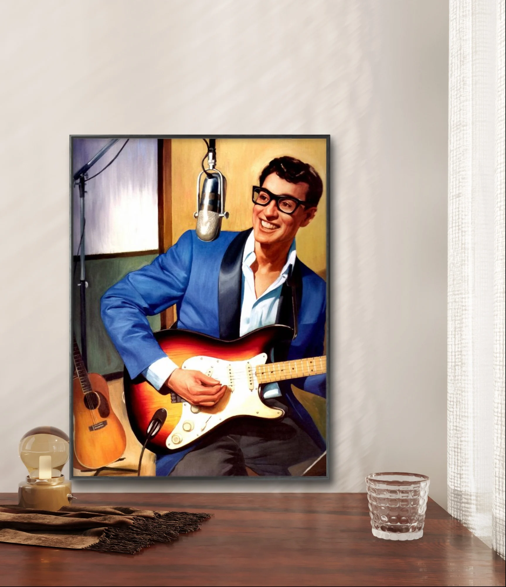 B-Buddy Holly 5D Diamond Painting Kit Rock Idol Poster Diy Diamond Embroidery Cross Stitch Singer Hand Mural Home Wall Decor