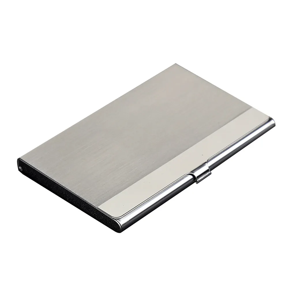 Stainless Steel Business Card Holder Slim Lightweight Rfid Shielding Credit Card Organizer for Daily Commute Work School Travel