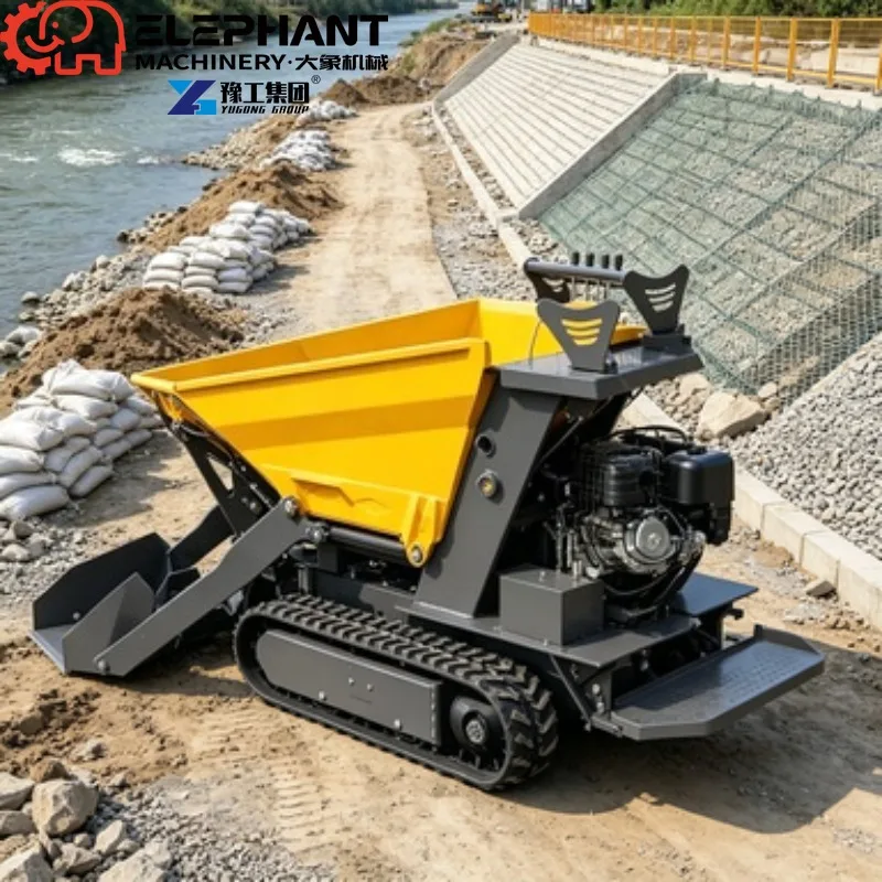 Hot Selling Mini Dump 500kg Diesel Powered Tracked Dumper CE For European Orchard Landscaping Household Transport