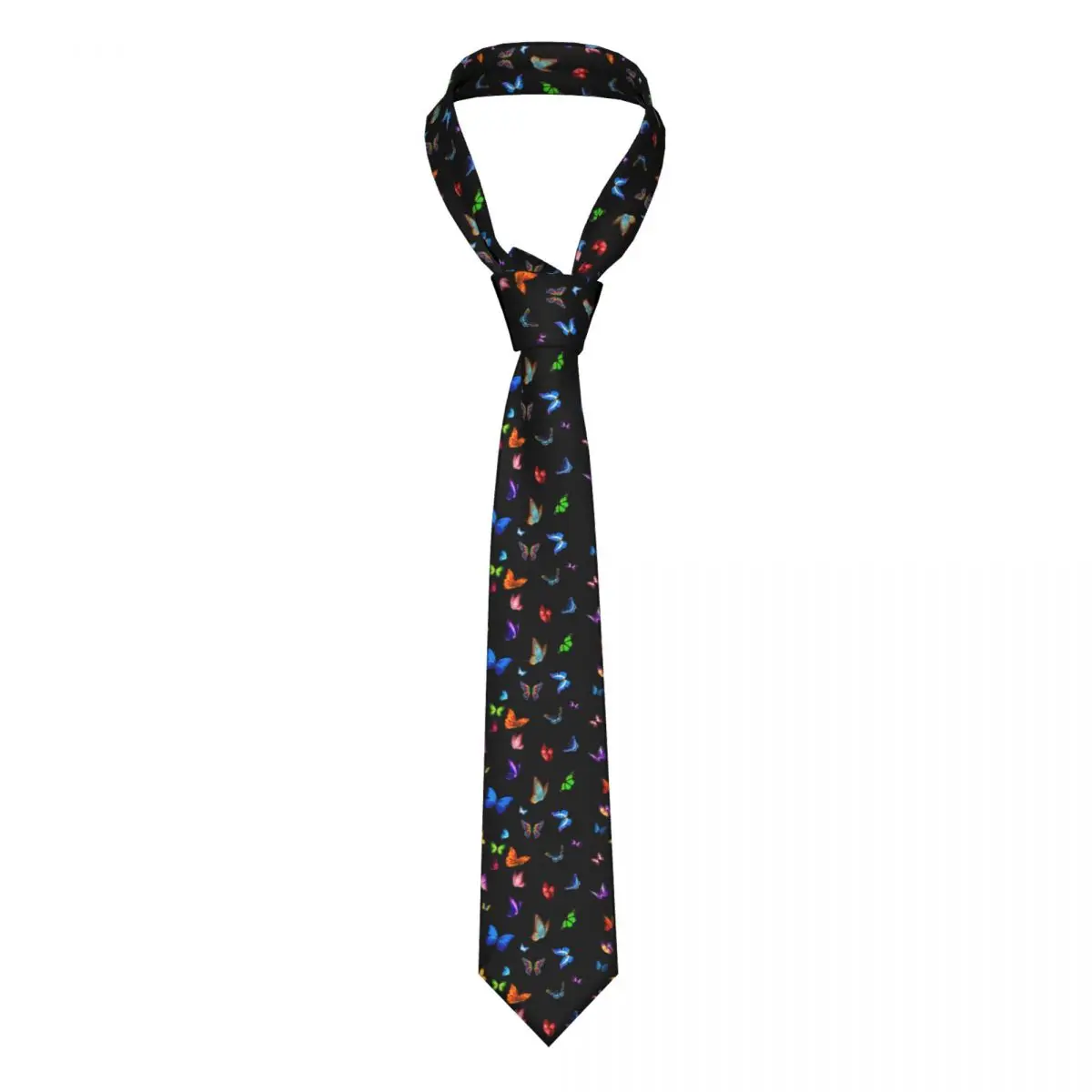 

Custom Butterflies Show Neck Tie for Men Formal Silk Party Necktie