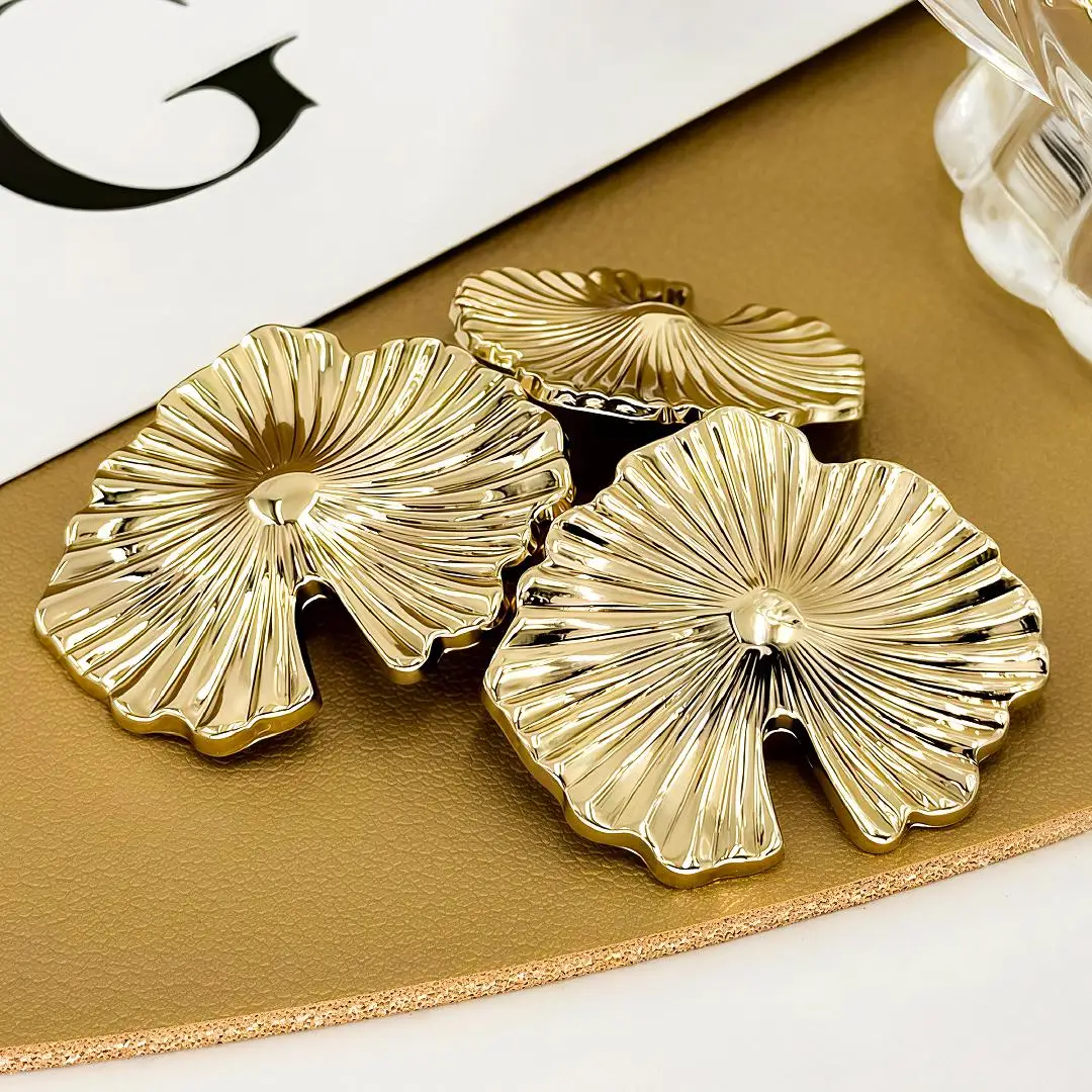 7pcs Luxury Metal Floral Buttons, 25mm/30mm/40mm - Unique Ruffled Stone Design for Shirts and Accessories, Button Crafts Elegant