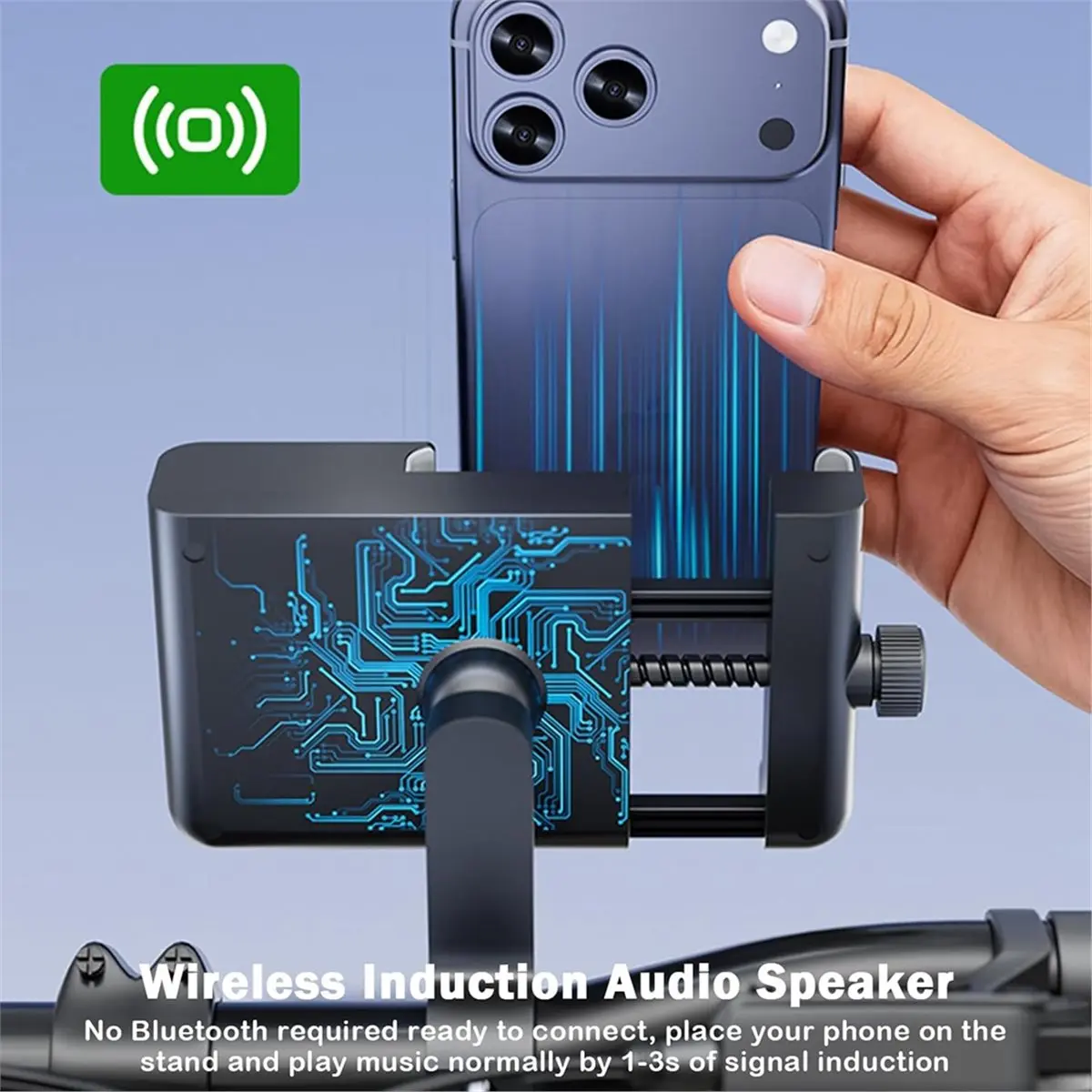 Bike Wireless Bluetooth Speaker with Phone Holder,IPX6 Waterproof Wireless Speaker for Cycling Motorcycle Bike Handlebar