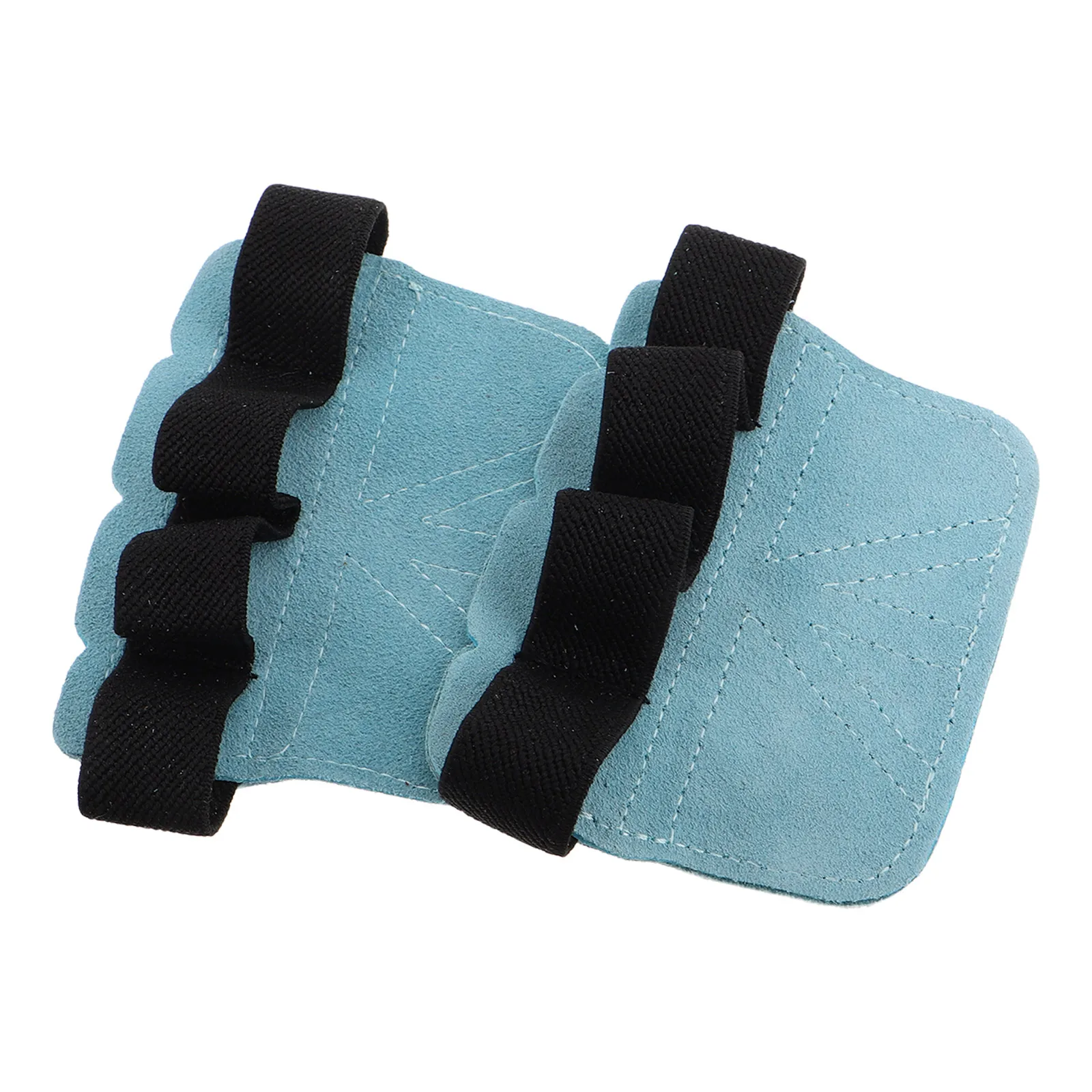 

1 Pair Four-Finger Gym Hand Grip Pads for Weightlifting Pullups Fitness Training Blue Color Workout Accessories Reducing