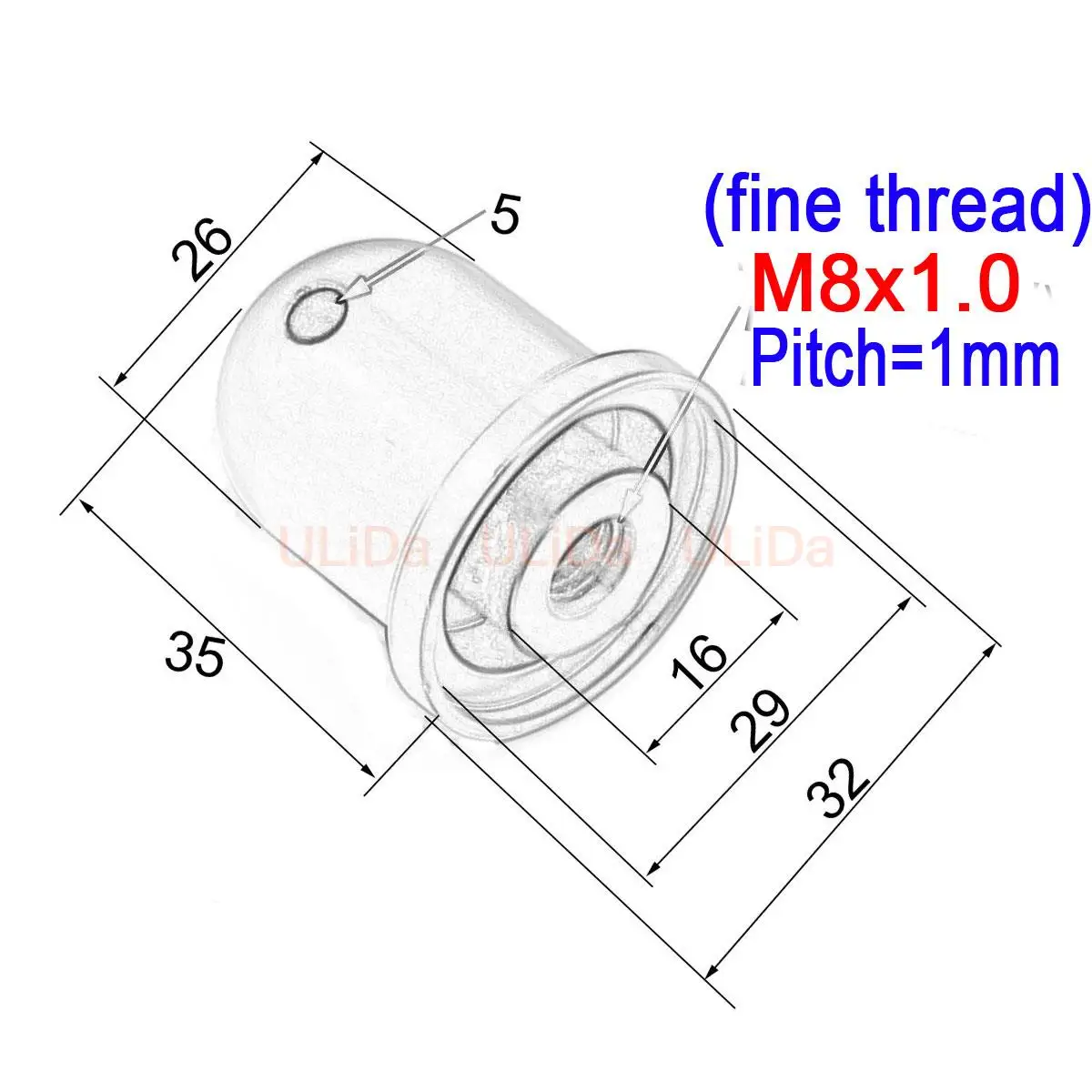 Miracle Scale Special Drilled Aluminum Spinner /w Prop Nut M8*1 for DLE20/ All YS 4 /RCGF 15-60CC 21T-120T Stroke Engine