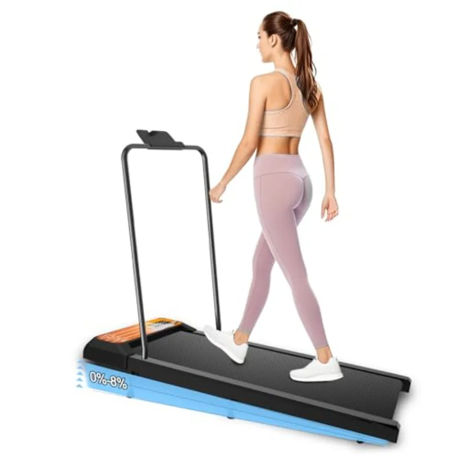 

Беговая дорожка 2-в-1 под стол с отсоединяемой ручкой, 2,5 л.с., портативный коврик для ходьбы, нагрузка до 120 кг, компактная беговая дорожка