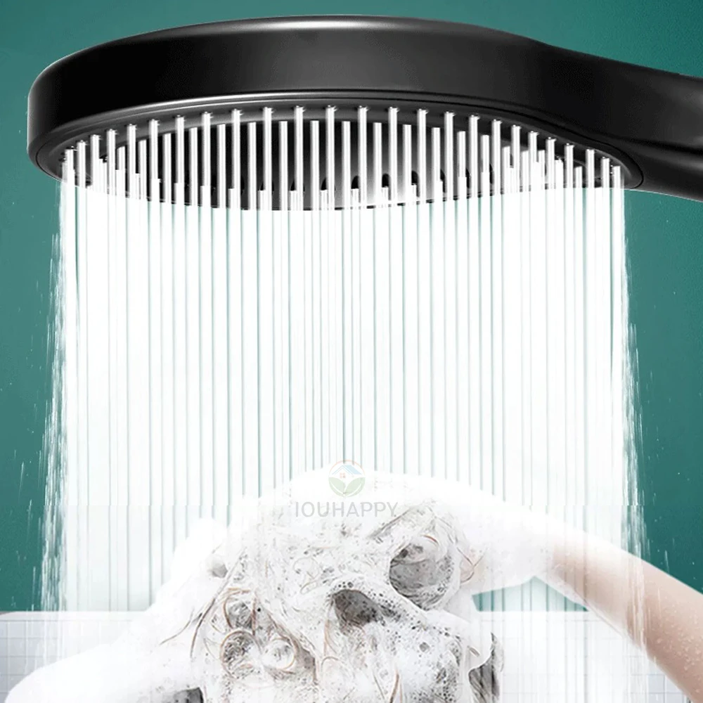 ارتفاع ضغط دش رئيس تصميم حلقة جوفاء المحمولة يده تصفية دش سماعات رأس تدفق المياه الكبيرة اكسسوارات الحمام #5