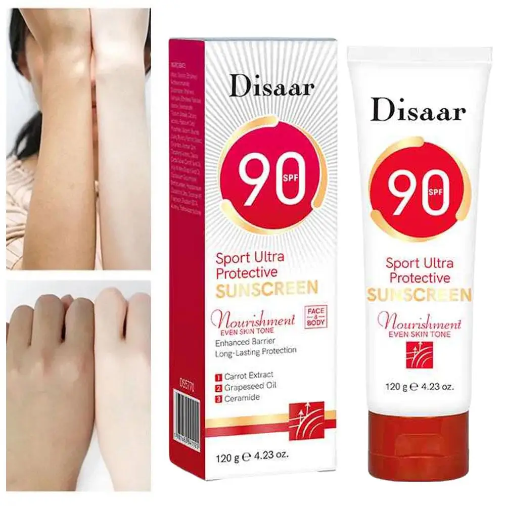 

Disaar Carrot Extract Sports Sunscreen Cream Grape Long Protection High Seed Oil Sun Screen Lasting Uv Control Moisturizer Q5C6