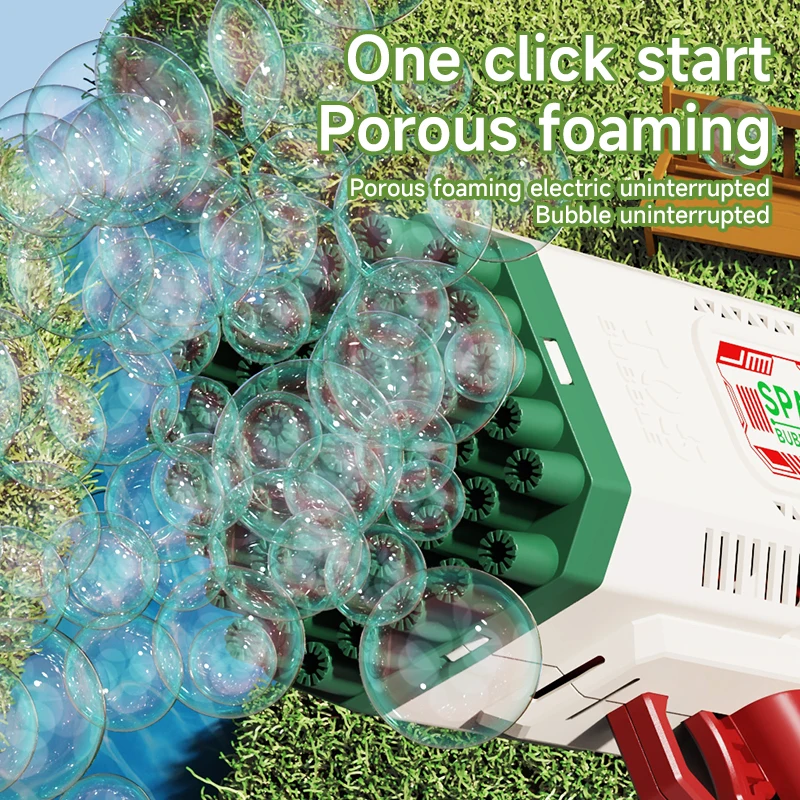 Pistola a bolle portatile a 45 fori giocattolo per bambini gioco all'aperto giocattolo a bolle attività di matrimonio all'aperto prop senza batteria bolla d'acqua