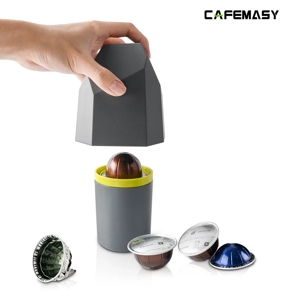 Cubo de reciclaje de cápsulas de café, herramienta de reciclaje de Nespresso de aluminio, VertuoLine Pod, caja recicladora de cápsulas de café de plástico