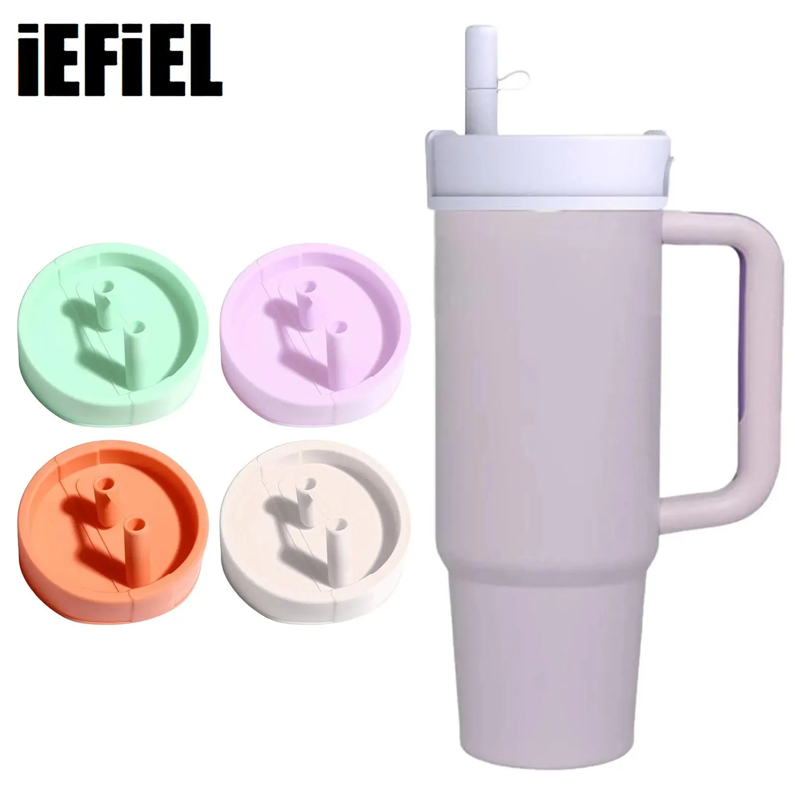 

40OZ Silicone Spill Proof Tumbler Straw Cover Lid Stanleys Leak Proof Lid Replacement for Travel Mug Coffee Mugs Vacuum Cup Caps