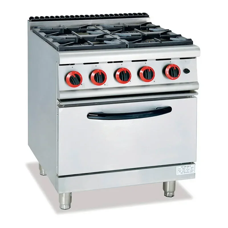 

Cooking Kitchen Equipment Commercial Gas Combination Oven 4 Burner Gas Range Stove With Oven