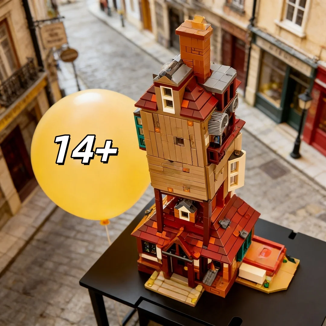 

Конструктор MOC «Ретро-дом» (2405 деталей): многоэтажный наклонный деревянный дом, сборная модель для взрослых коллекционеров