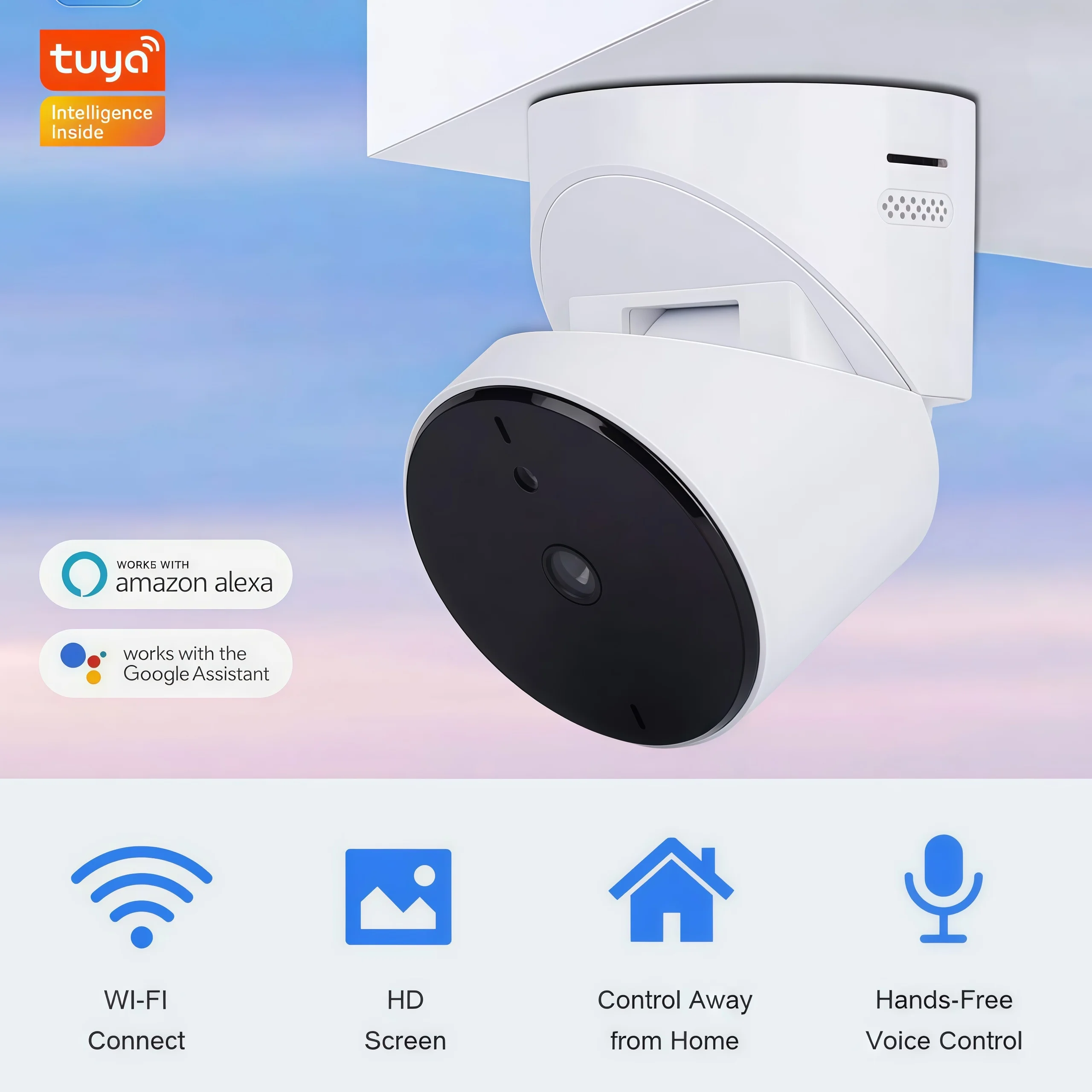 Smart Life WiFi Switch Garage Door Opener Controller Camera 3MP Night Vision Motion Detection with Alexa Google Home Tuya APP
