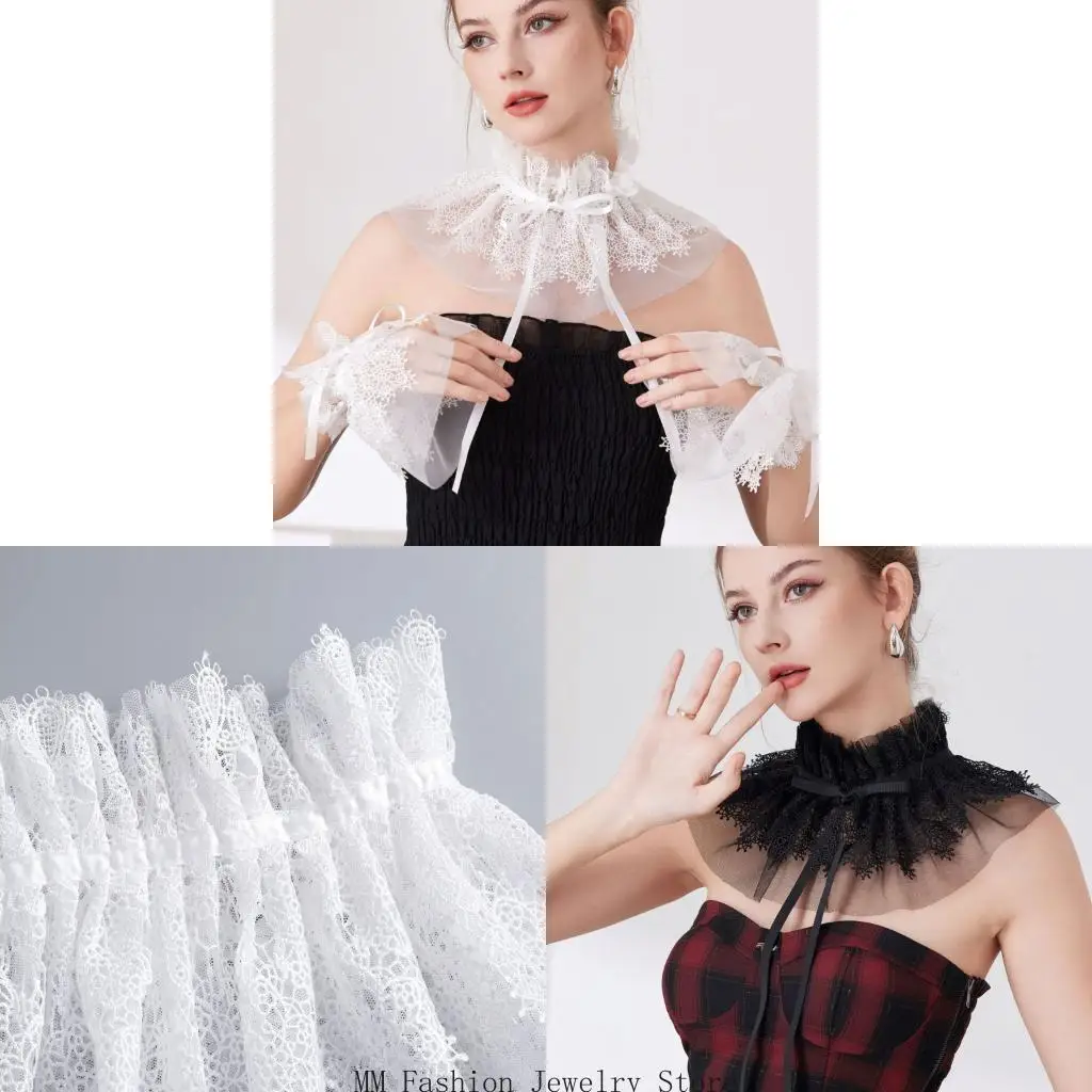 vestir-renda-destacavel-com-malha-transparente-e-gravata-fita-acessorio-pescoco-com-babados-para-blusa-sueter