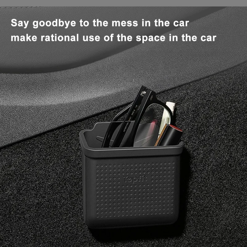 Storage Box for Tesla Model 3 Y S X Car Seat Gap Door Stick-on Adjective Hidden Phone Cigar Silicone Case Interior Accessories