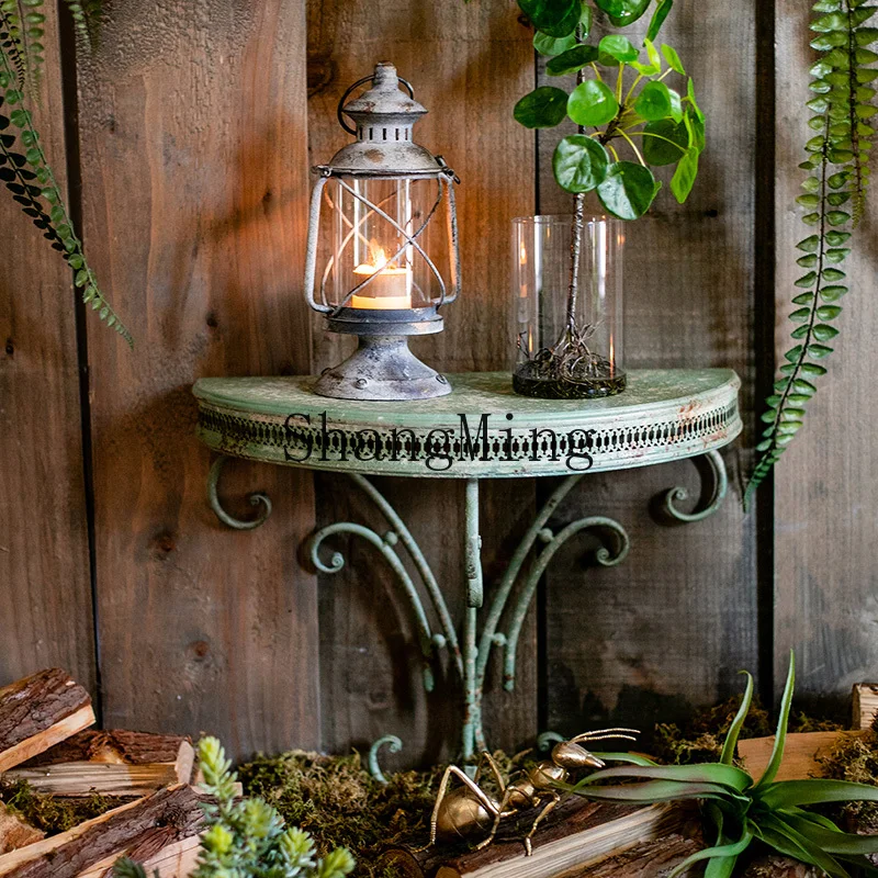FGexquisite retro wrought iron wall hanging rack small and old wall decoration wall decoration succulent small potted plants