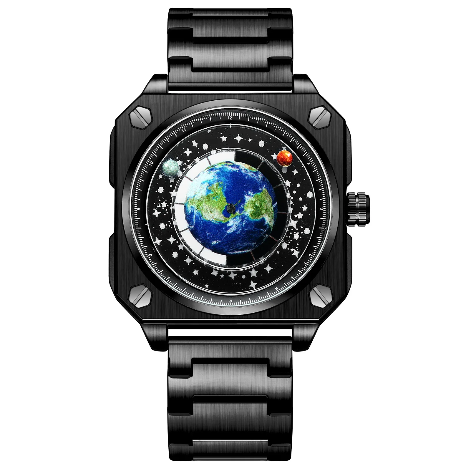 UTHAI Earth Watch Business Male Student Watch Planet Personalized Creative Wormhole New Concept Male Fashion Quartz Watches