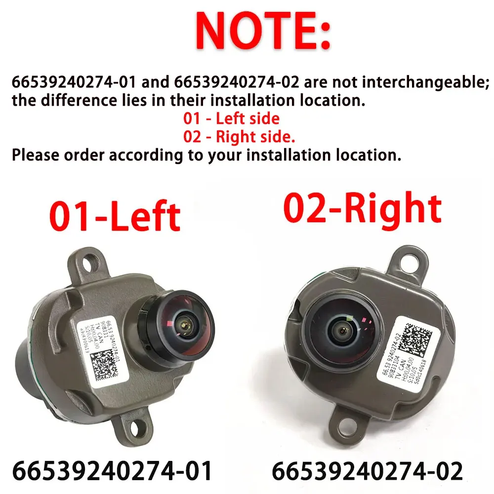 66539240274 Car Camera Accessories Exterior Mirror Top View Camera For BMW X5 E70 X6 E71 F32 F33 F36 F07 F10 F11 F18 F01 F02 F04