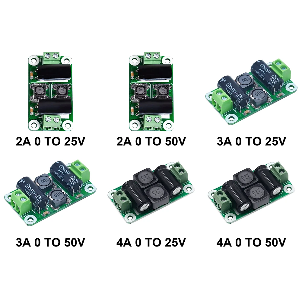 DC Power Supply Filter Board 0-25V/0-50V 2A/3A/4A Class D Power Amplifier Module EMI Suppression Module