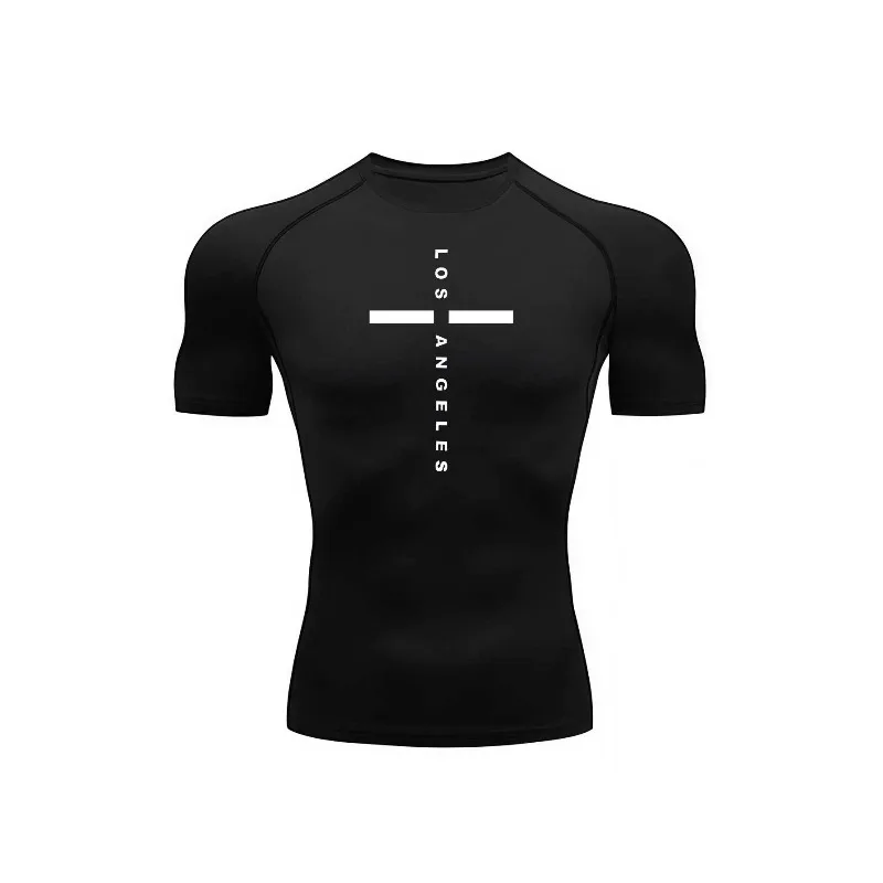 Moisture-Wicking Men's Sports T-Shirt Slim Fit Suitable for Running Gym Wear Sports Shirt High Top Moisture Wicking High Quality