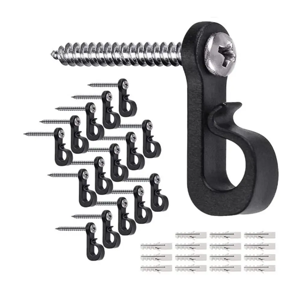 New With Screw Lights Hook Plastic Black White String Light Hangers Potted Wind Chimes Hook Party