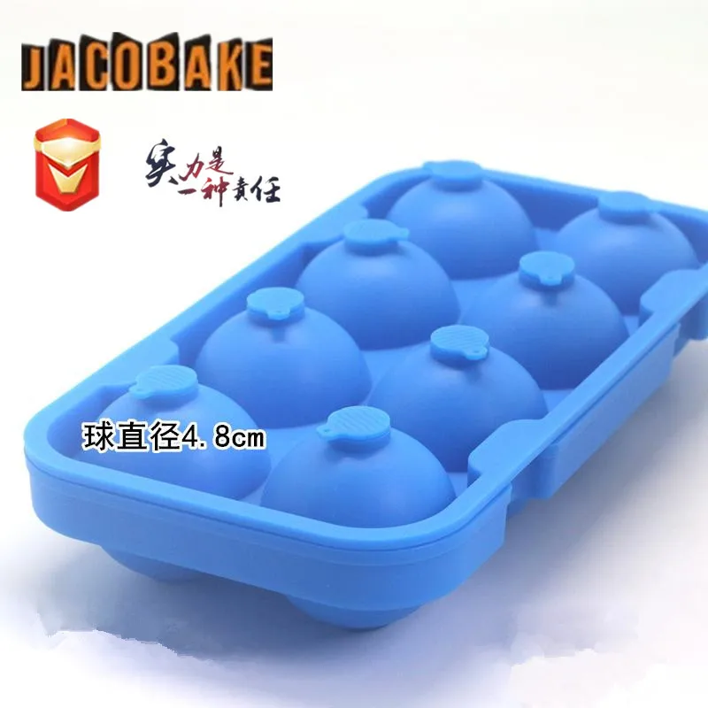 

8-hole silicone ice hockey ball mold, food grade ice grid mold, creative circular ice making mold, water letter Xuan cake mold