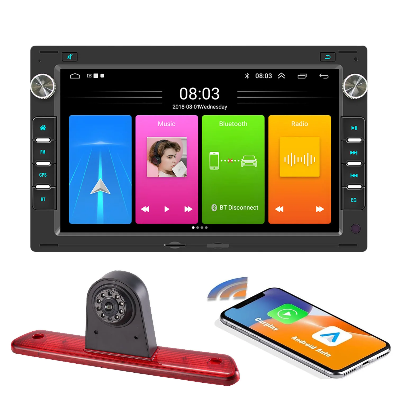 

Bluetooth Carpaly Android автомобильный радиоприемник навигация + HD камера заднего вида для Citroen Jumpy Berlingo Fiat Scudo Peugeot Partner Expert