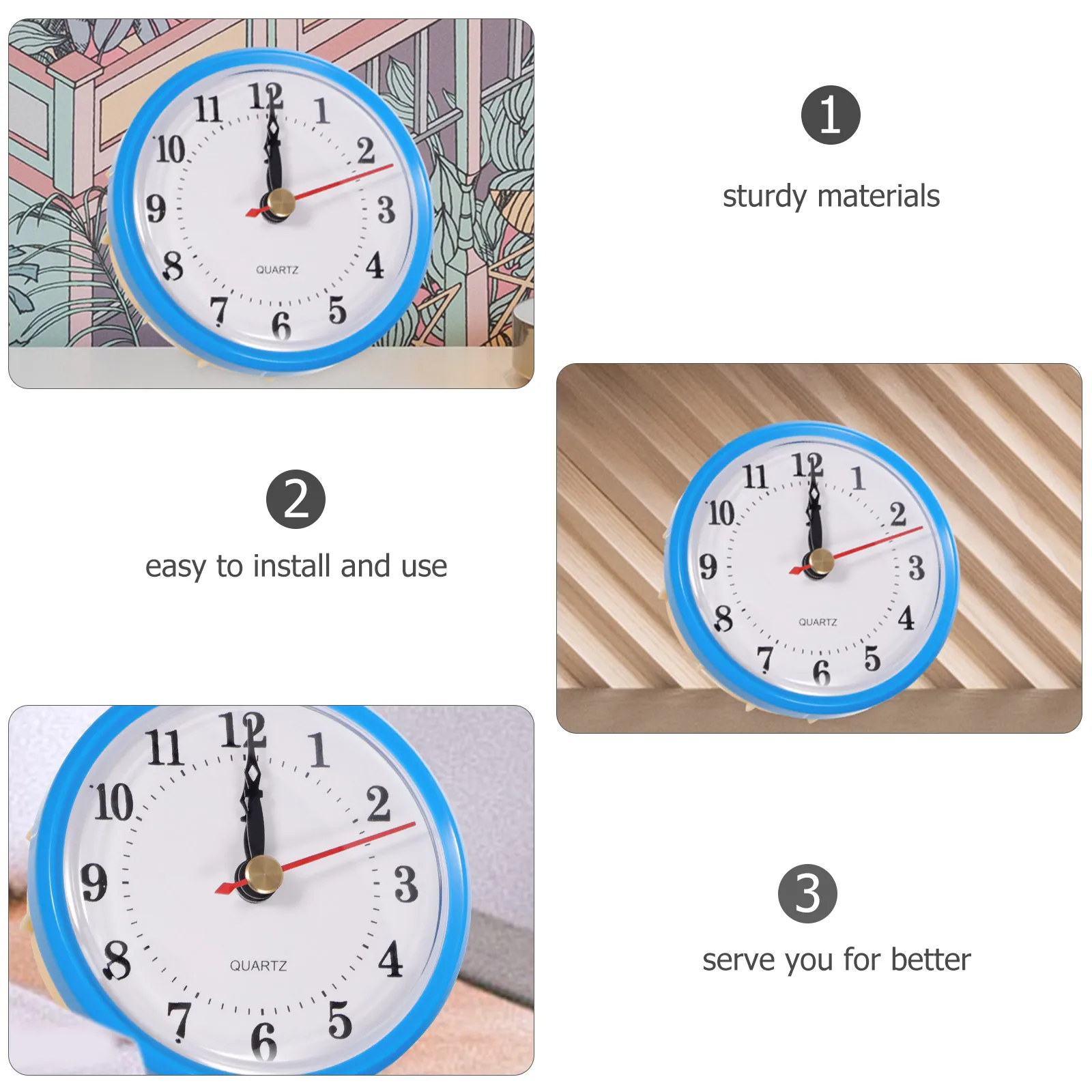 

Insert Vintage Round Number Dial Quartz Clock Movement For Diy Wall Clock Repair Home Office Decoration Sweep Silent