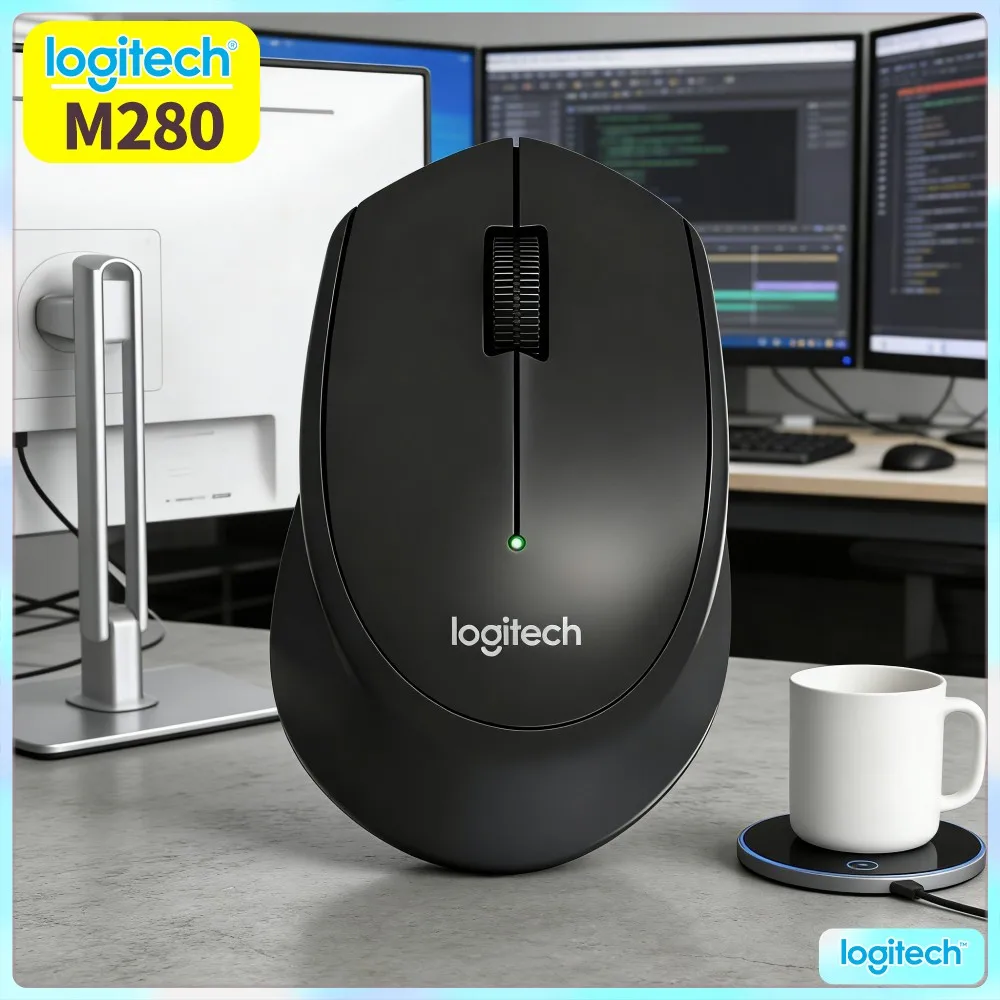 Wireless Mouse M280 Comfortable Holding Experience Steady 2.4G Link For Office Document Sort Home Entertainment Desktop Work