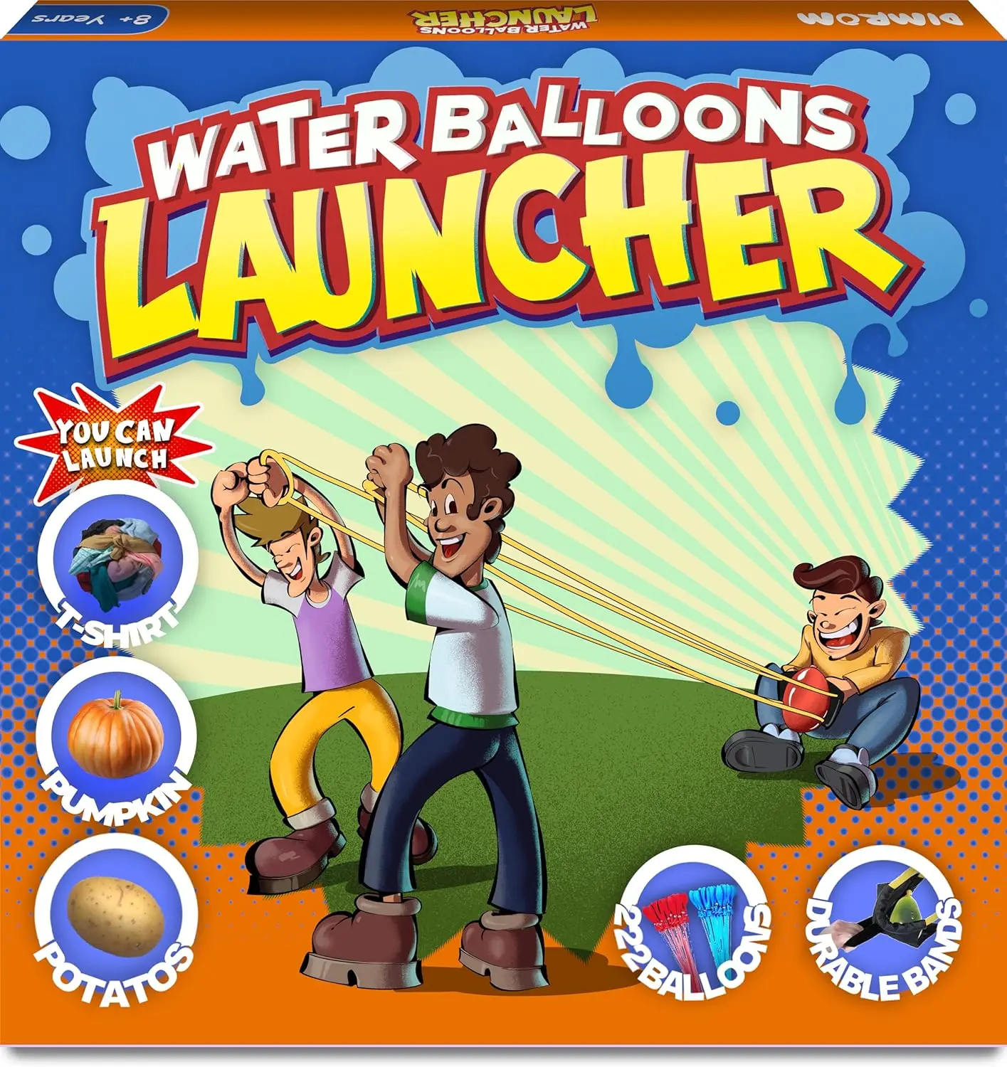 

3-Person Water Balloon Launcher Slingshot - Shoots 500 Yards, Includes 222 Quick-Fill Balloons