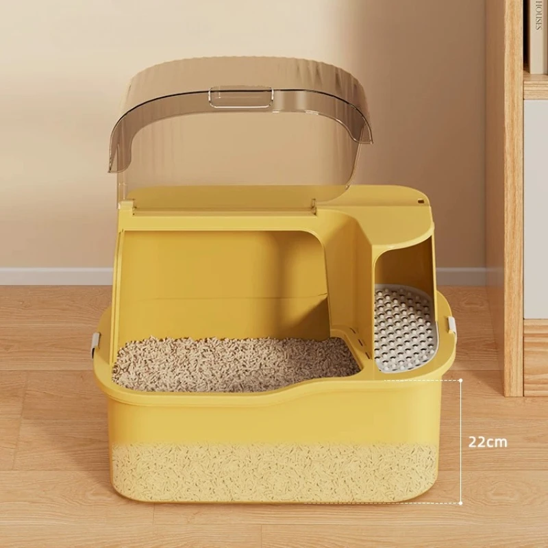Closed Litter Box Extra Large open-ended luxury Defecation Litter Box Accessories Side Entrance Katzenklo Edelstahl Home Items