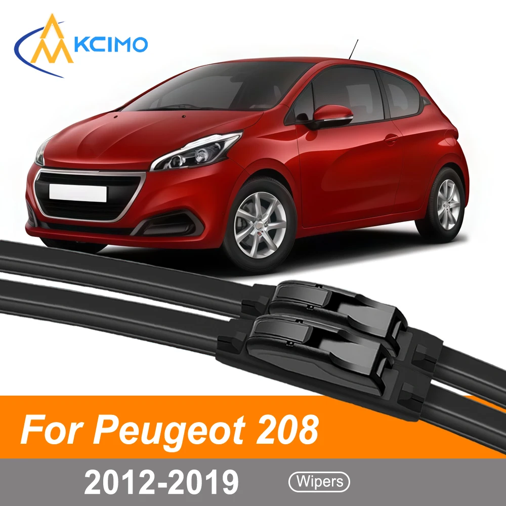 

All-Season Beam Front Wiper Blades For Peugeot 208 A9 2012-2019 Streak-Free Cleaning Windshield Wipers Driver & Passenger Side