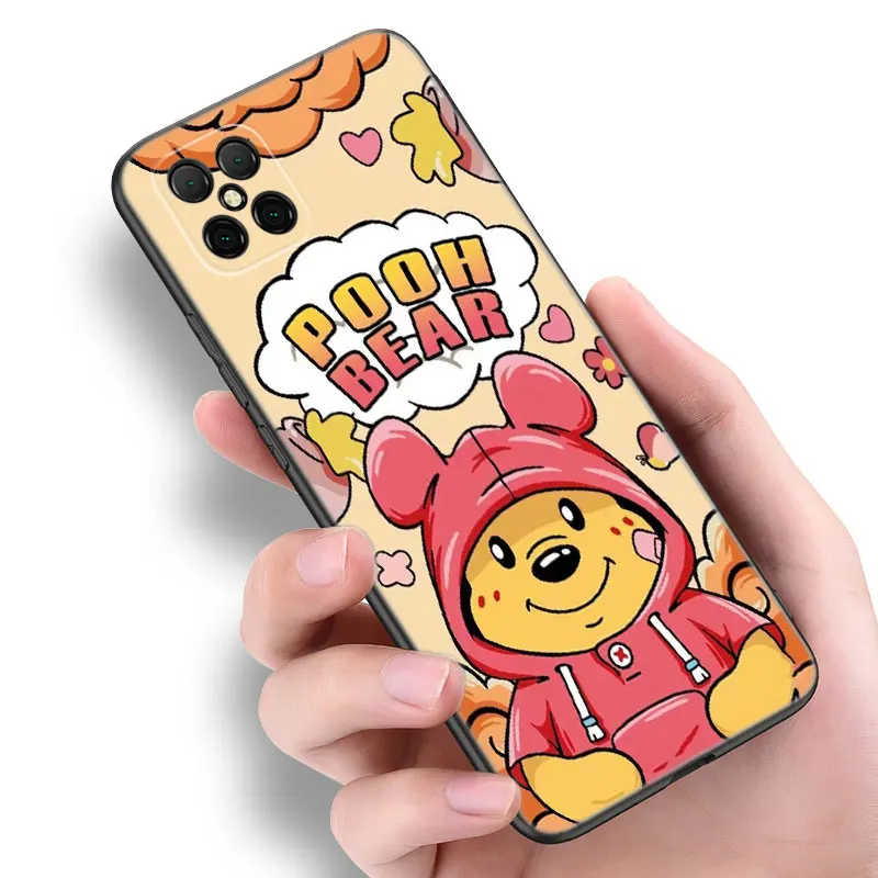 Honey The Pooh Bear Black Silicone Phone Case For Huawei Nova 8 9 10 SE 11 Ultra 12 Pro 7i 8i 11i 11E Y70 + Y60 Y61 Y71 Y90 Y91