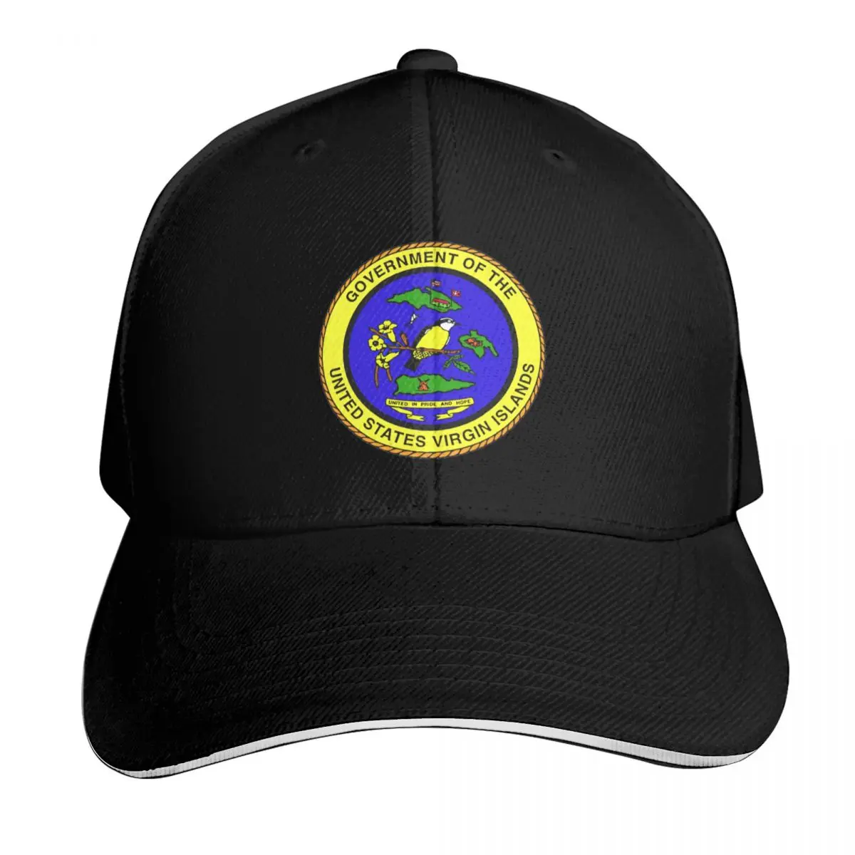 Seal of the United States Virgin Islands Baseball Cap Summer Beach Travel Streetwear Hip Hop Trendy Vintage Retro Embroidered