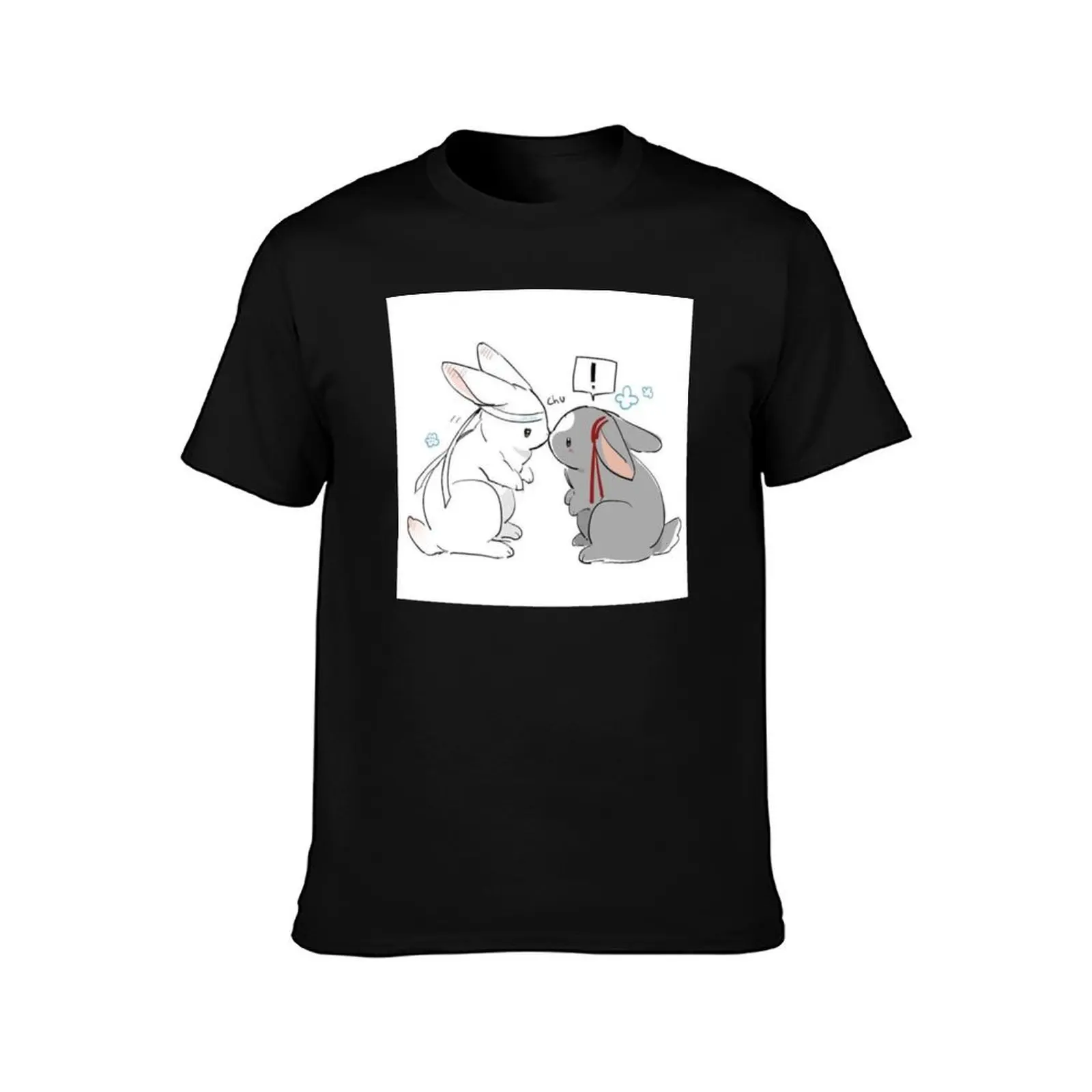 Wangxian Mo Dao Zu Shi The Untamed Kissing Bunnies T-Shirt summer clothes anime clothes boys animal print t shirt men