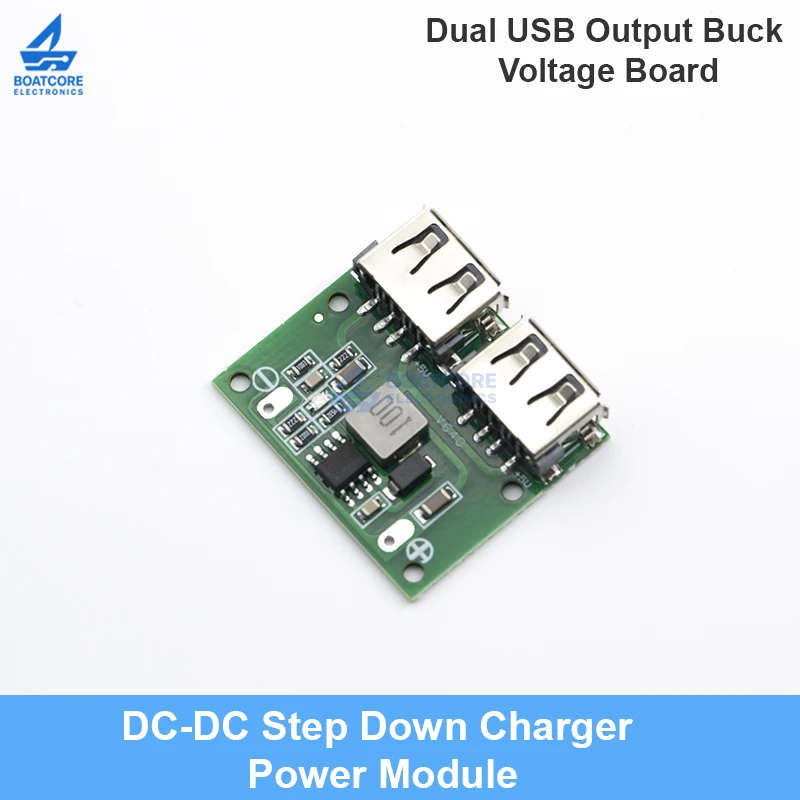 1/3/5/10PCS DC-DC Step Down Charger Module 9V 12V 24V to 5V Dual USB Output Buck Voltage Board 3A Car Charging Regulator 6-26V