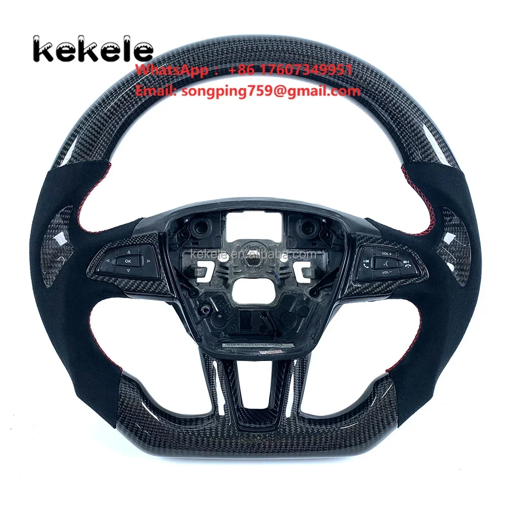 Custom Carbon Fiber Steering Wheel for Ford Focus Mk3 Automotive Interior Customization