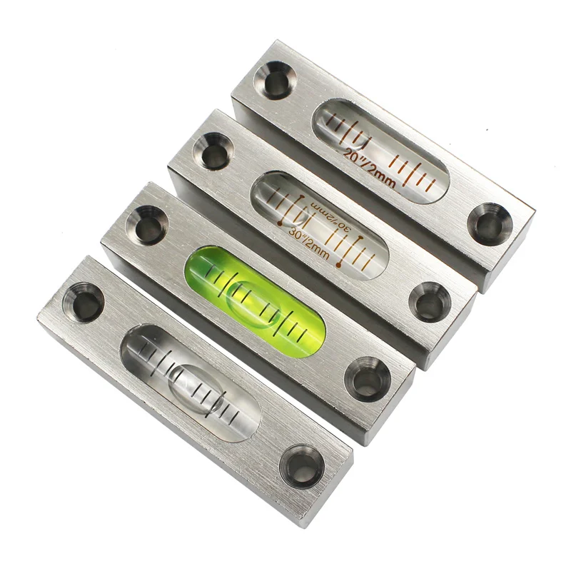 Mini Small Strip Stainless Steel Spirit Level Bubble Horizontal Leveler Multi-precision Length 58mm