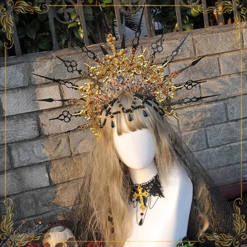 Notre Dame Halo Church Crown Dark Gothic Exaggerated Show Photo Headgear Pointer Crown